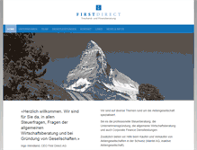 Tablet Screenshot of firstdirect.ch