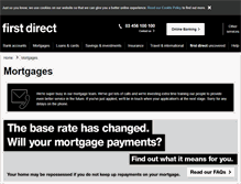 Tablet Screenshot of mortgages.firstdirect.com